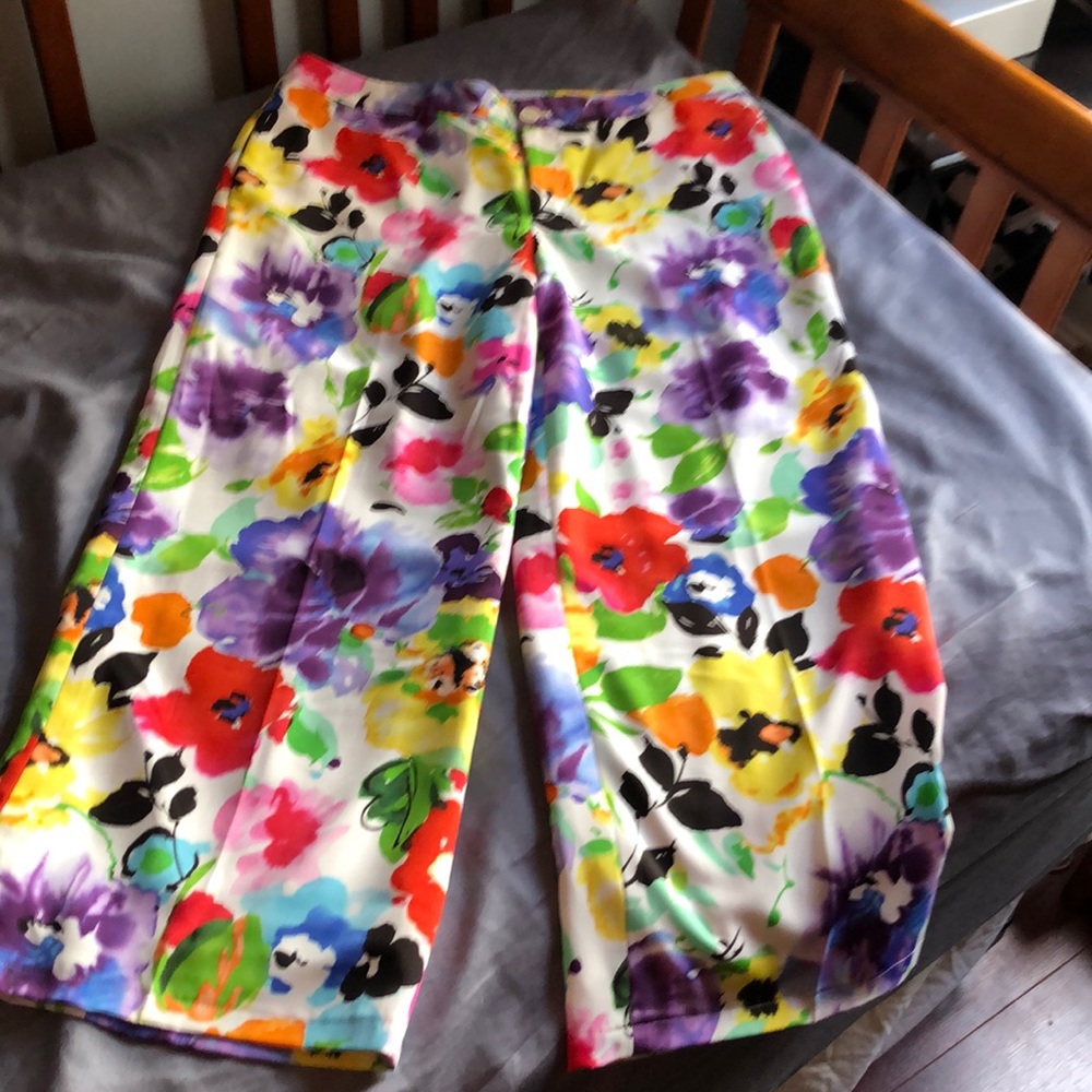 Floral Wide Legged Ralph Lauren Pants